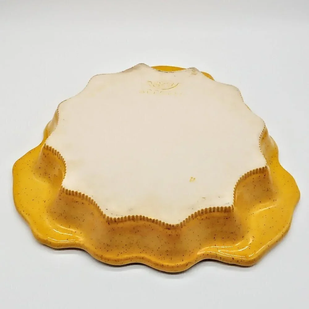 Appolia Golden Yellow Ceramic Scalloped 11-Inch Dish